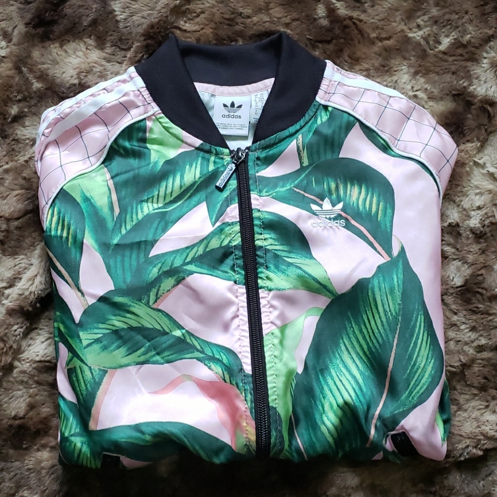 Adidas tropical pattern jacket